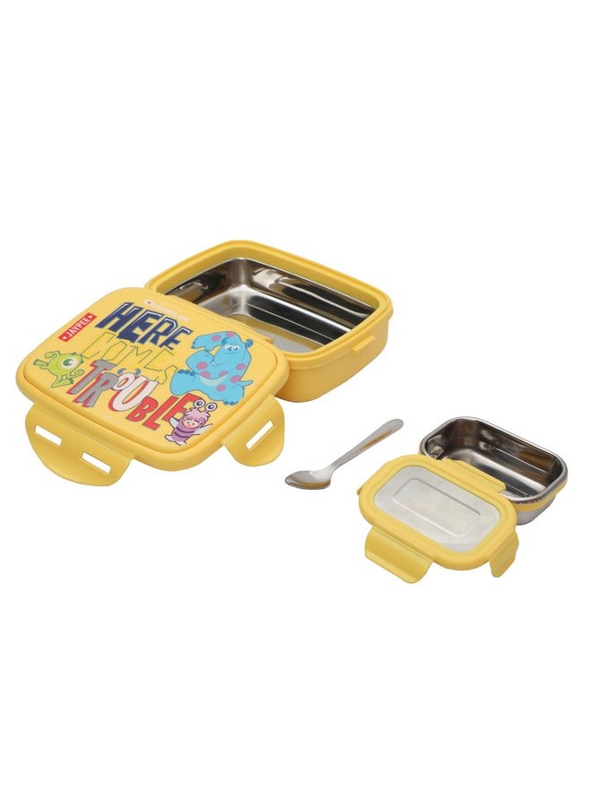 JAYPEE JAYPEE Steel Tek Jr. Insulated Lunch Box Disney, Yellow, 400 ml | Airtight Tiffin Box for School Kids Inner Stainless Steel Mini Box | Bpa Free  - Image 3