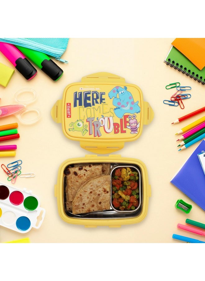 JAYPEE JAYPEE Steel Tek Jr. Insulated Lunch Box Disney, Yellow, 400 ml | Airtight Tiffin Box for School Kids Inner Stainless Steel Mini Box | Bpa Free  - Image 2