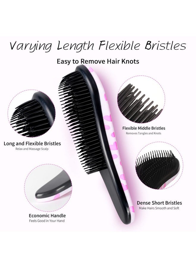 79STYLE - 3Pcs Detangler Brush Set - Tangle-Free Hair Brush For Kids, Toddlers, Girls & Boys With Curly Hair (7.4 Inch - Lemon) - Image 1