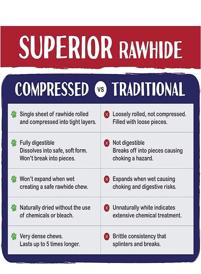 ويستيرن إرا عظمة مضغ من الجلد الخام المضغوط من ويسترن إيرا للعناية بصحة الكلاب (8 بوصات) (عبوة من عظمة واحدة) - Image 3