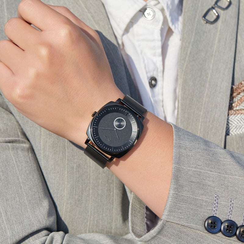 ترندا ساعة رجال TRNDA المربعة السوداء من الفولاذ المقاوم للصدأ - رائد أسلوب خالد - Image 2