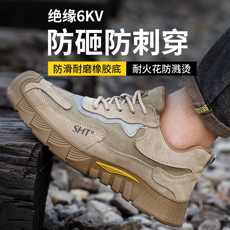 New Labor Protection Shoes Men'S Anti-Smashing Anti-Piercing Four Seasons Breathable Anti-Scald Welding Shoes Non-Slip Wear-Resistant Safety Shoes - Image 3