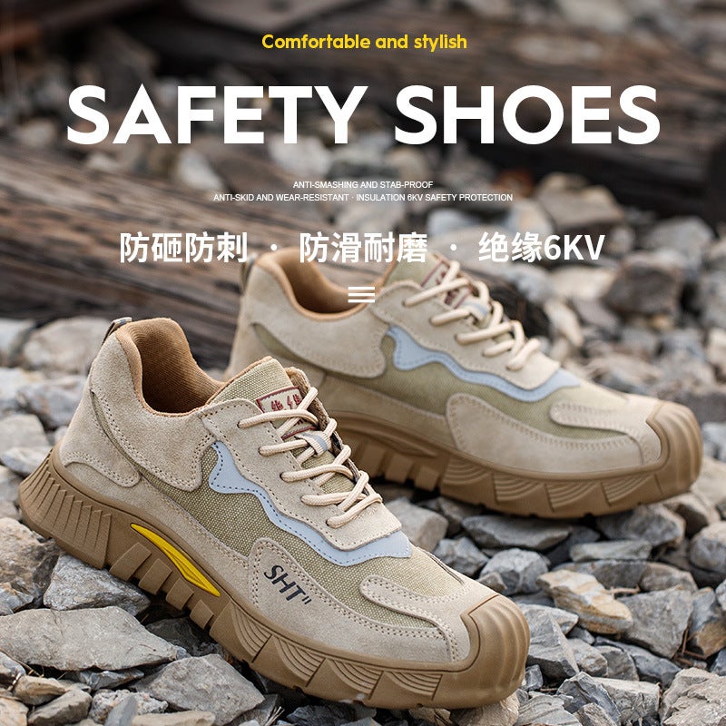 New Labor Protection Shoes Men'S Anti-Smashing Anti-Piercing Four Seasons Breathable Anti-Scald Welding Shoes Non-Slip Wear-Resistant Safety Shoes - Image 4