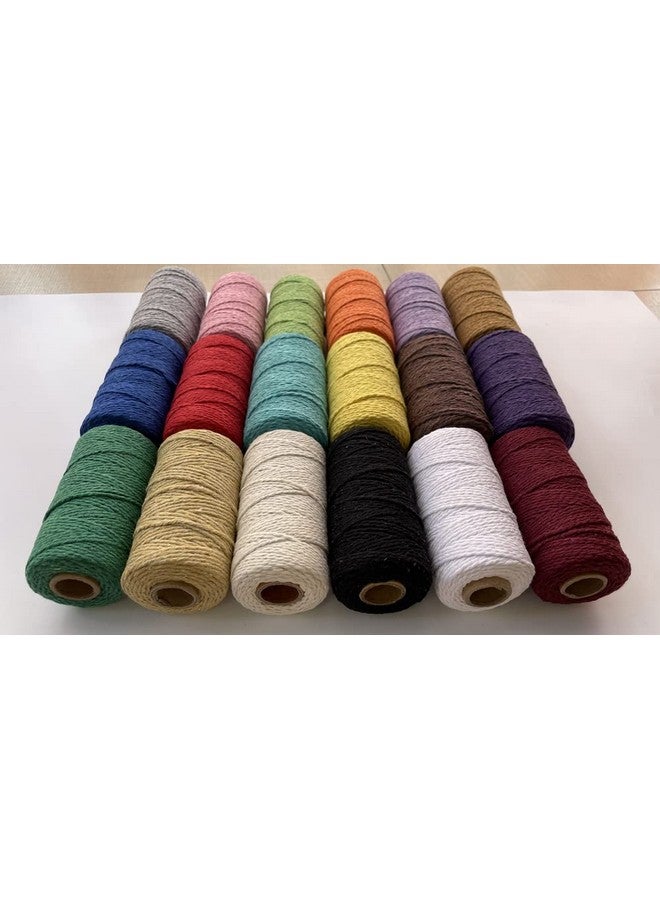 FLIPPED (109 Yards/1.5Mm/35 Colors Optional) Cotton Baker Twine Diy Craft Macramé Natural Cotton Rope Craft Making Knitting String Rope Diy Wedding Decor Supply Christmas Wrapping (Deep Blue)… - Image 5