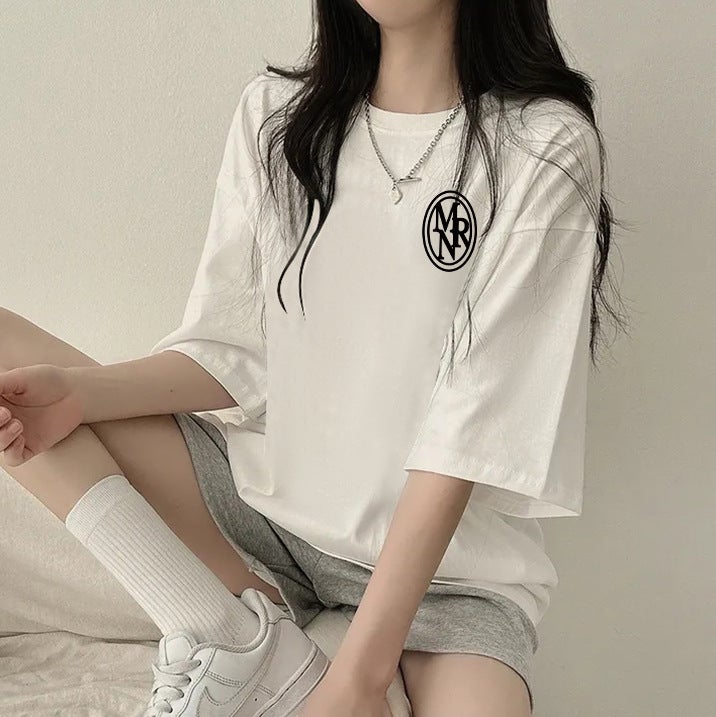 Factory Korean Style Ins Popular Brand Pure Cotton Short-Sleeved T-Shirt Women'S Loose Summer Students Outer Wear Top - Image 3