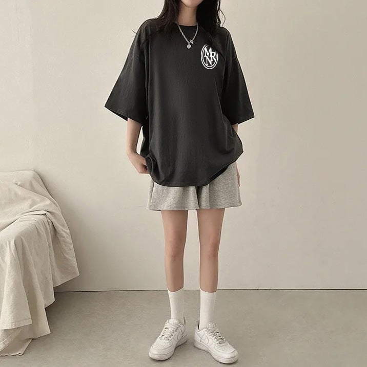 Factory Korean Style Ins Popular Brand Pure Cotton Short-Sleeved T-Shirt Women'S Loose Summer Students Outer Wear Top - Image 5