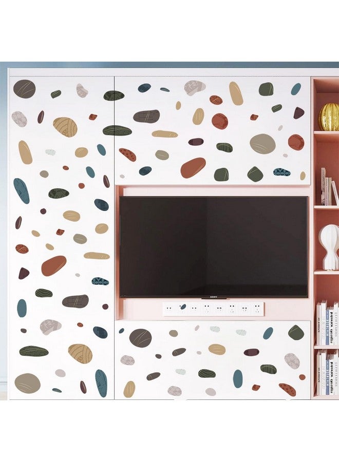 MEFOSS Colorful Pebble Wall Decals Boho Style Polka Dots Wall Stickers Peel and Stick Dot Wall Decals for Kids Bedroom Playroom Nursery Classroom Decorations - Image 5