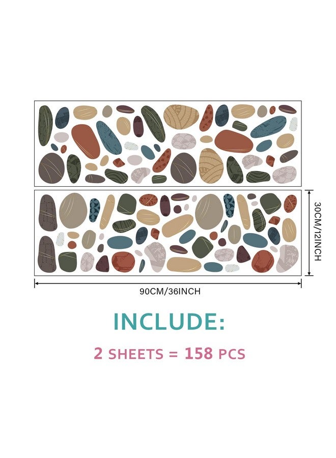 MEFOSS Colorful Pebble Wall Decals Boho Style Polka Dots Wall Stickers Peel and Stick Dot Wall Decals for Kids Bedroom Playroom Nursery Classroom Decorations - Image 3