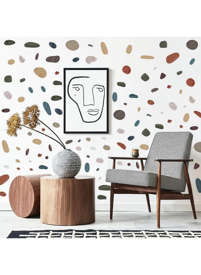 MEFOSS Colorful Pebble Wall Decals Boho Style Polka Dots Wall Stickers Peel and Stick Dot Wall Decals for Kids Bedroom Playroom Nursery Classroom Decorations - Image 1