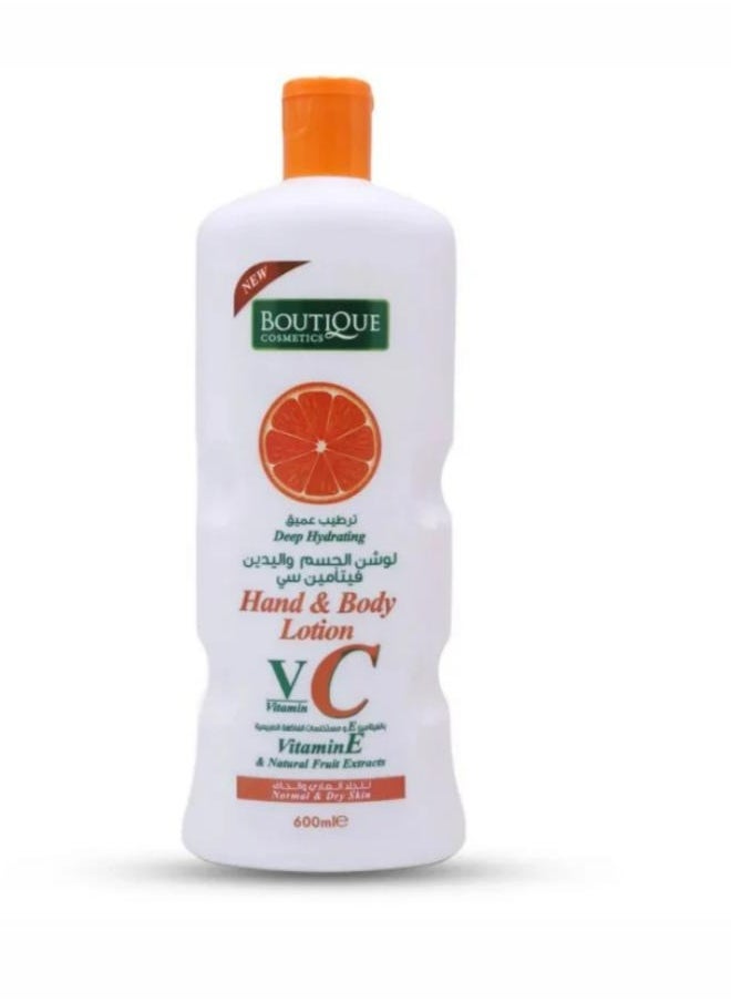 BOUTIQUE Vitamin C Hand And Body Lotion 600 ML 