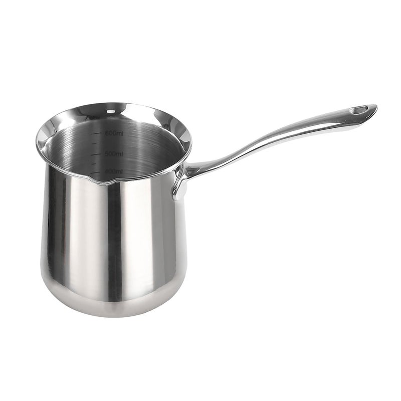 IMEEA Turkish Coffee Maker SUS304 Stainless Steel Briki Greek Arabic Coffee Pot 20oz