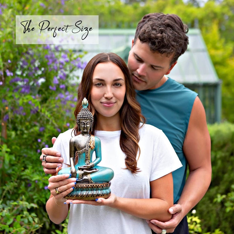 25DOL Buddha Statues for Home. 12.5" Buddha Statue (The Moment of Enlightenment). Collectibles and Figurines, Meditation Decor, Spiritual Living Room Decor, Yoga Zen Decor, Hindu and East Asian Décor - Image 5