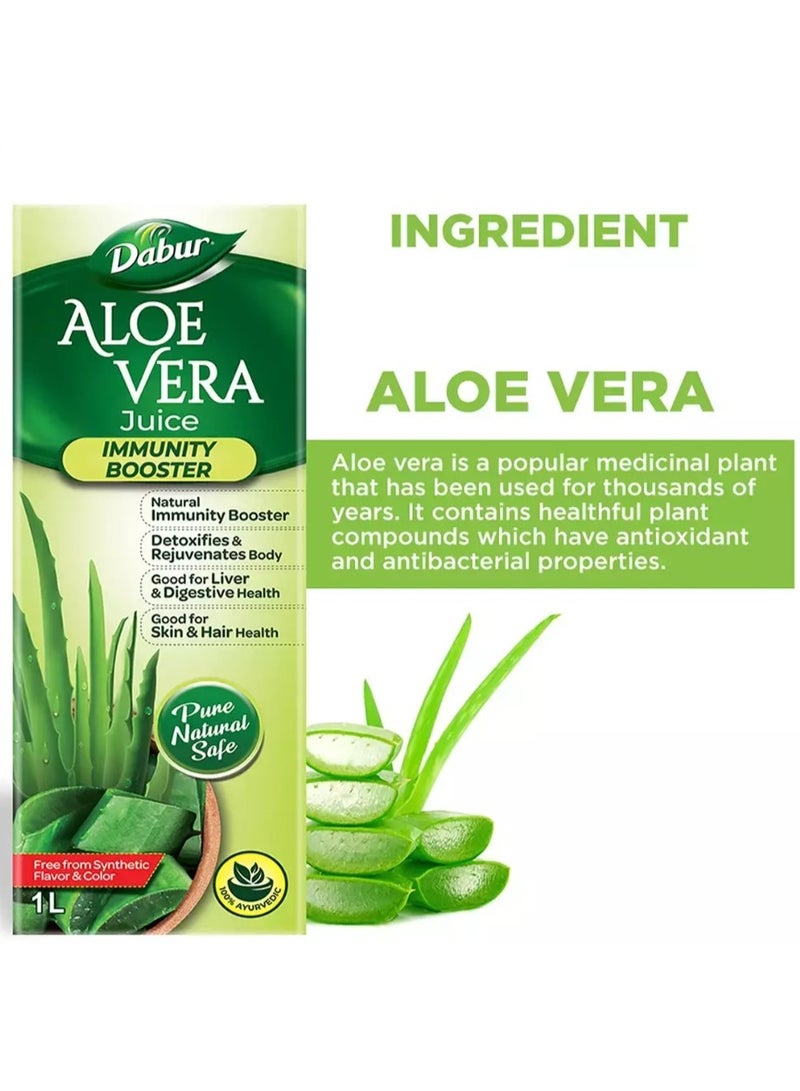 Dabur Aloe Vera Juice 1 Litre | Health Juice for Immunity, Digestion & Daily Wellness - Image 4