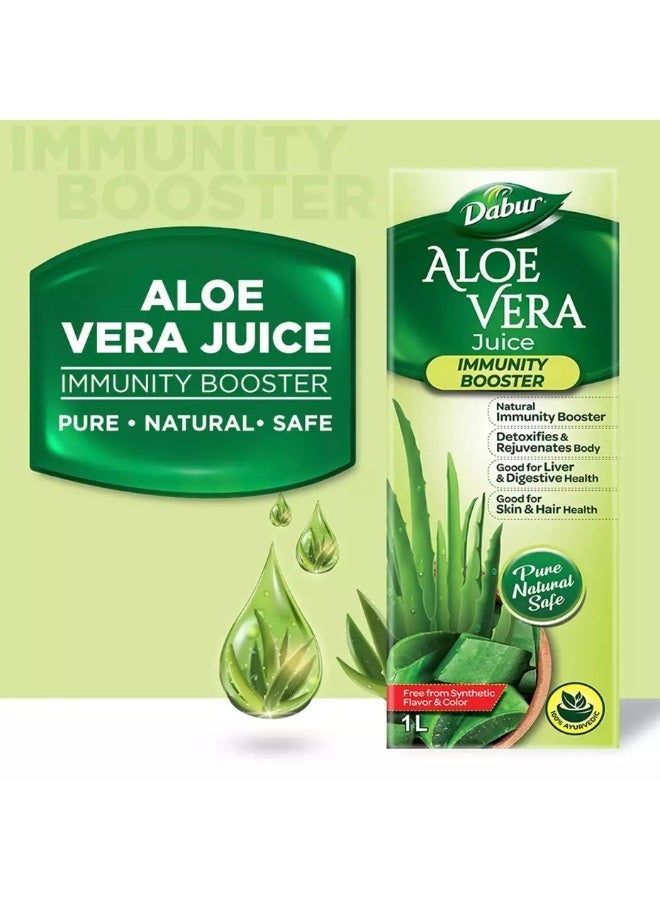 Dabur Aloe Vera Juice 1 Litre | Health Juice for Immunity, Digestion & Daily Wellness - Image 2