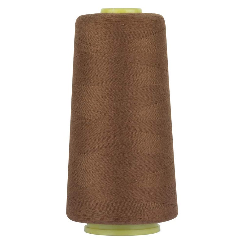 Diy Crafts India 999 Polyester Sewing Thread Spools Yarn, 40/2 Connecting Threads for Sewing Machine & Hand Works, 3000 Yards, Brown - Image 1