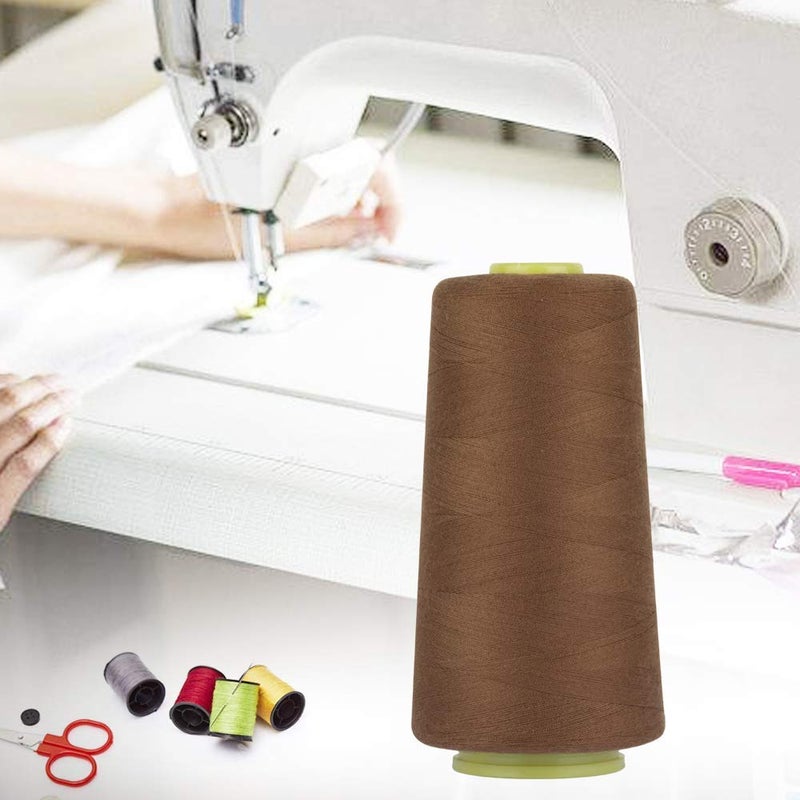 Diy Crafts India 999 Polyester Sewing Thread Spools Yarn, 40/2 Connecting Threads for Sewing Machine & Hand Works, 3000 Yards, Brown - Image 4