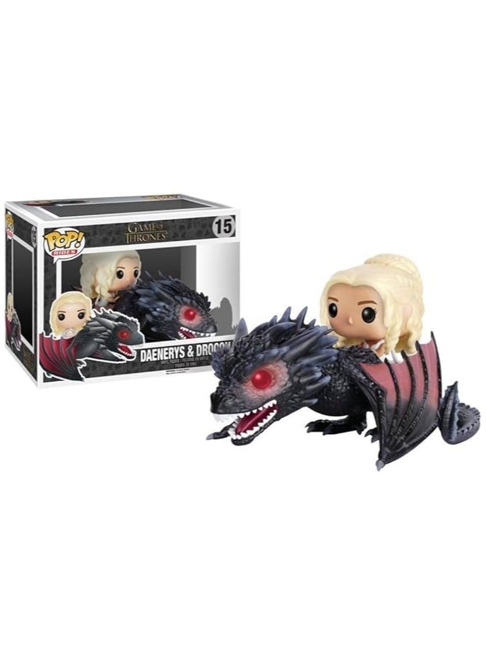 POP Game of Thrones Drogon Pop Vinyl Figure with Daenerys and Drogon the Dragon Car Decoration, Black from Game of Thrones  - Image 1