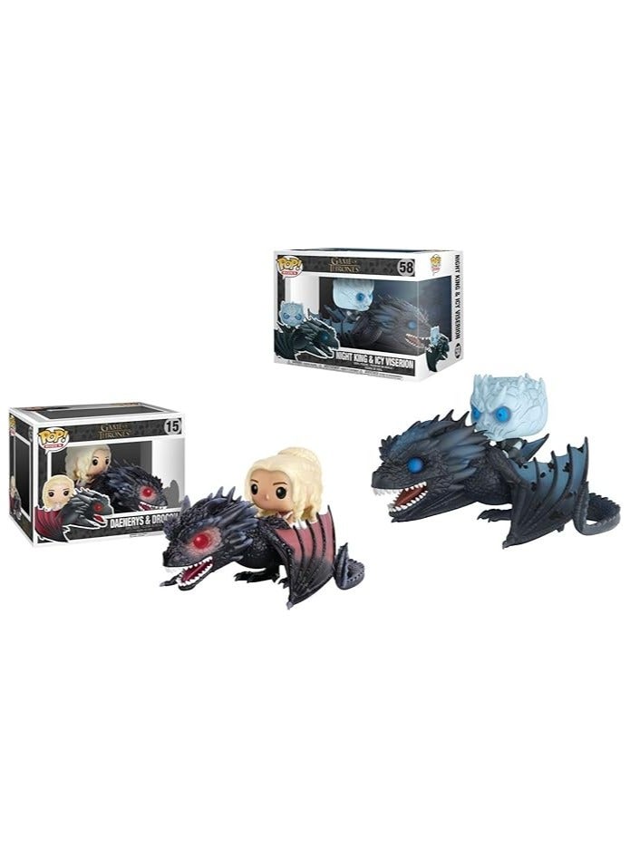 بوب جيم اوف ثرونز دروغون بوب من الفينيل مع مجسم دينيريس والتنين دروغون لتزيين السيارة، اسود من مسلسل صراع العروش - Image 3