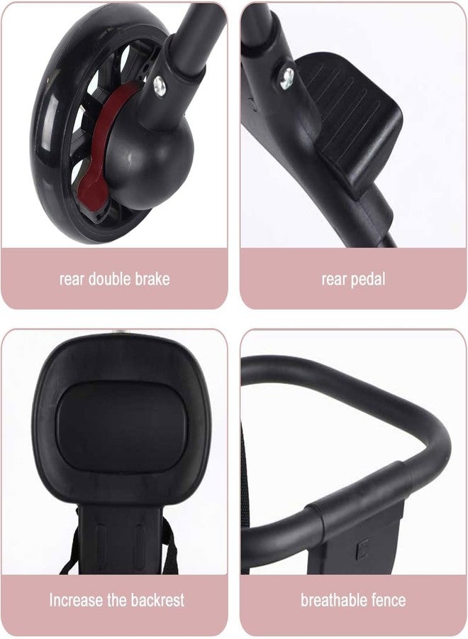 QUALIZA Foldable 3 in 1 Baby Stroller for Newborn to Toddler Lightweight Travel Stroller with Adjustable Recline Footrest Canopy Umbrella Portable Compact Kids Baby Chair Pushchair Ideal for Travel Outdoor Daily Use - Image 2