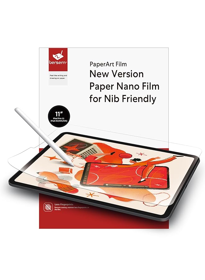 2 Pack Paper Screen Protector Compatible With Ipad Pro 11 Inch 2022 2021 2020 2018 Models Ipad Air 5Th 4Th Generation 10.9 Inch - Image 1