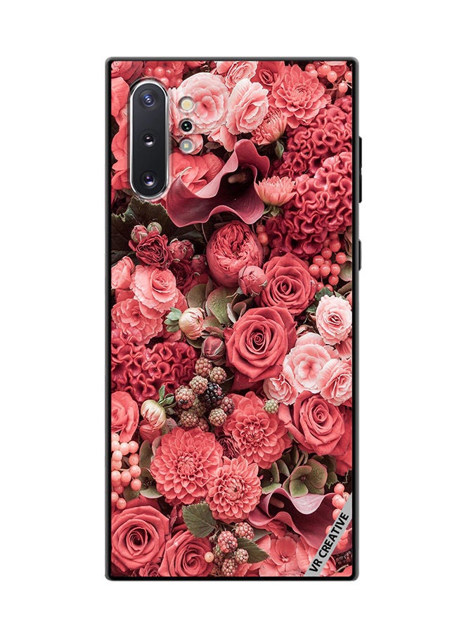 VR CREATIVE غطاء حماية لهاتف سامسونج جالكسي نوت10 بلس 5G بتصميم وردي متعدد الألوان - Image 1