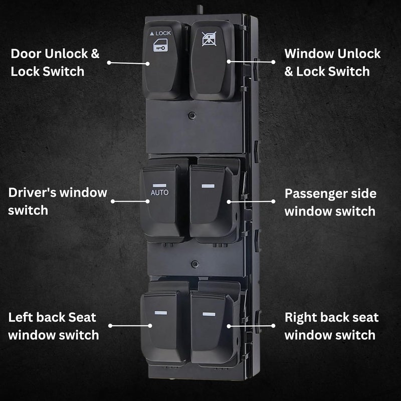 AUTO OCCASION مفتاح التحكم الرئيسي لنافذة السائق الجانبية اليسرى من AUTO OCCASION - Image 5