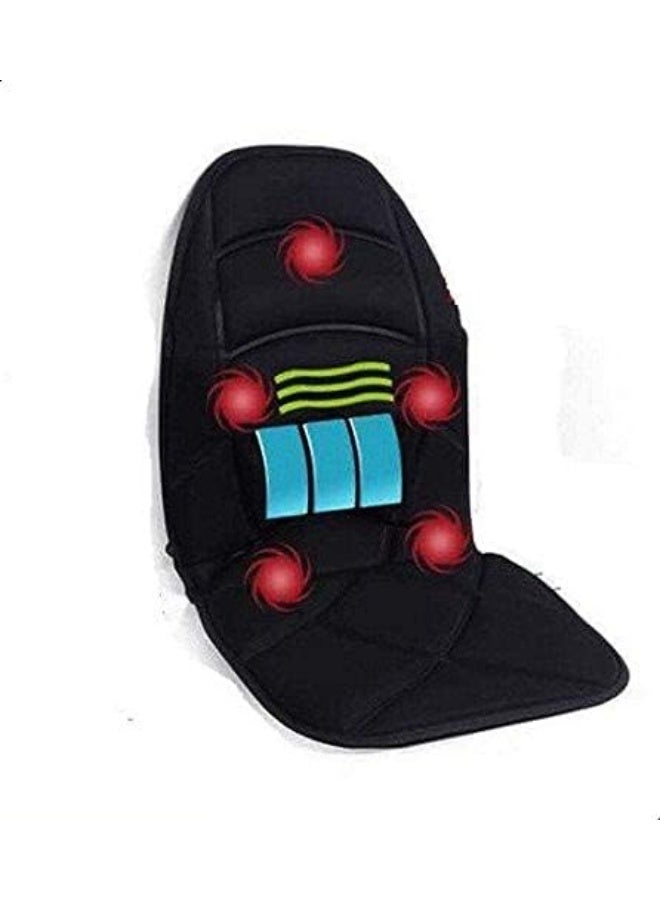 Electric Massage Seat Cushion for Car & Home – 12V Quilted Portable Back Massager Chair Pad | Relaxing Vibration Support for Driving, Office & Daily Use - Image 1