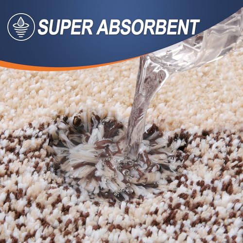 OLANLY Bathroom Rugs Sets 3 Piece, Soft Absorbent Microfiber Bath Mats and U-Shaped Contour Toilet Rug, Plush Shaggy Bath Mat Set for Bathroom (30"x20"+24"x16"+24"x20", Brown) - Image 5