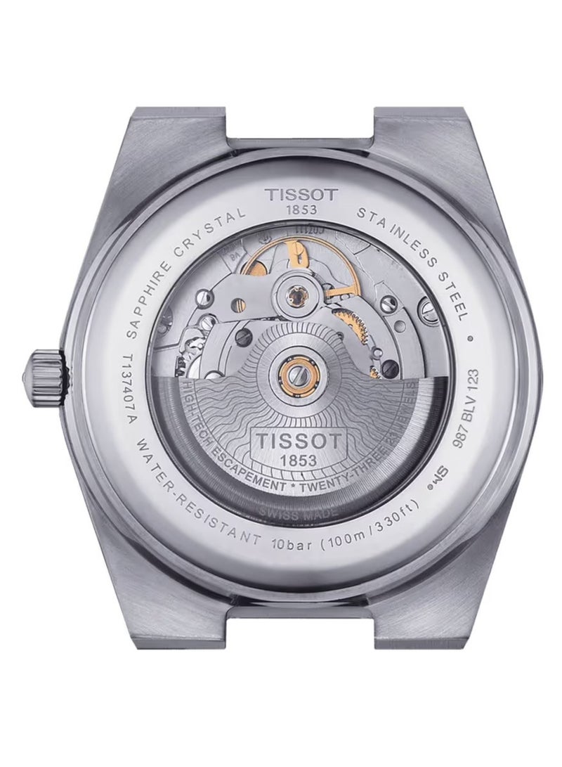 TISSOT Mens PRX Powermatic 80 316L Stainless Steel case Automatic Watch, Blue, Leather, 12 - Image 3