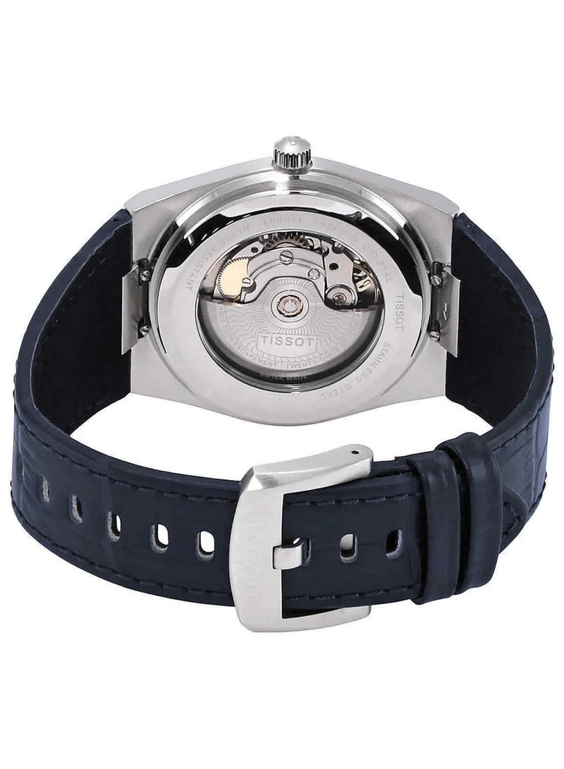 TISSOT Mens PRX Powermatic 80 316L Stainless Steel case Automatic Watch, Blue, Leather, 12 - Image 4