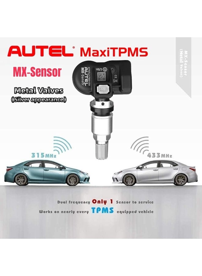 أوتل Autel MaxiTPMS MX Sensors 20pcs Pack with Metal Stem 315/433MHz TPMS Sensor Universal Tire Sensor Programmed by TPMS Tool TS401 TS408 TS501 TS508 TS601 TS608 MK808TS MX808TS MS906TS ITS600  - Image 3