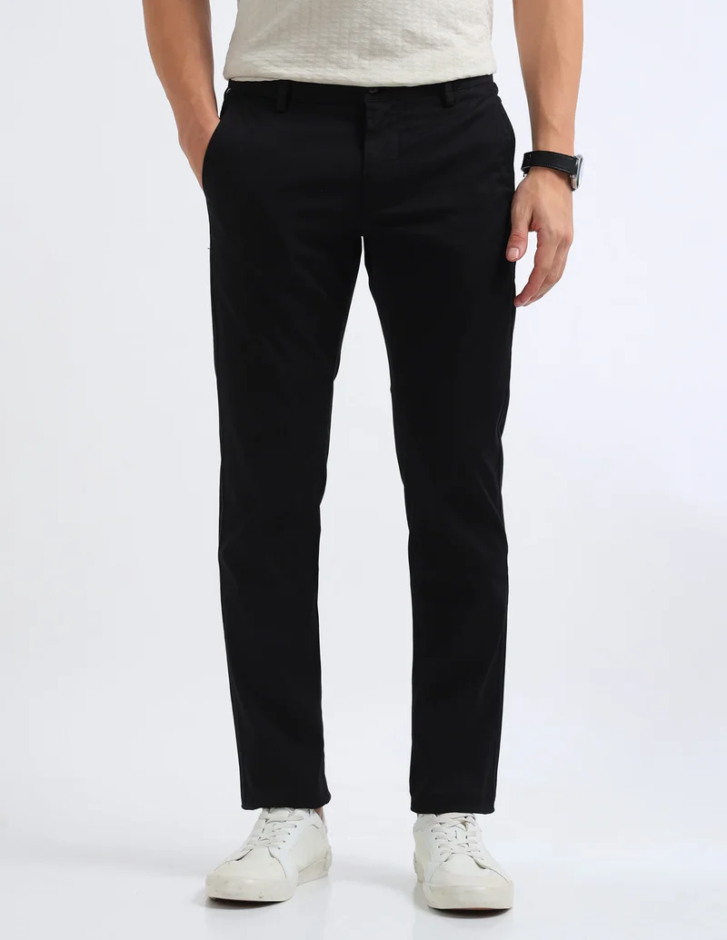 Arrow Dobby Weave Slim Fit Trousers