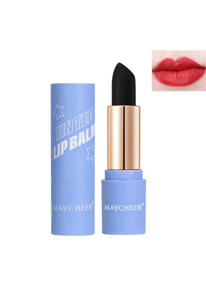 MAYCHEER Tinted Lip Balm, Long Lasting PH Color Changing Black & Orange Tinted Lip Balm, 24 Hour Waterproof Magic Lipstick for Women Girls,#03 - Image 1