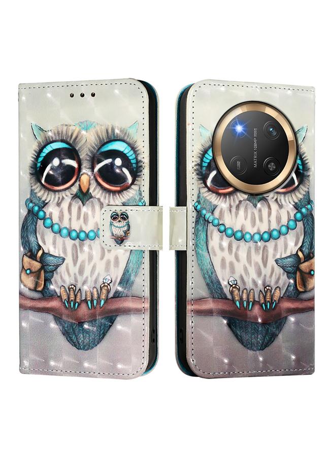 اس-توب جراب هاتف Honor X9c 5G بتصميم ثلاثي الأبعاد من الجلد مع قلاب أفقي - Image 2