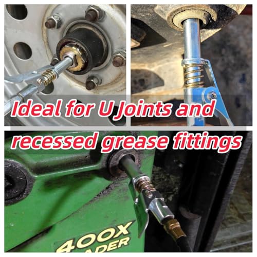 OKYOUK World's Smallest Grease Gun Coupler (Only 0.53 "),High Pressure Quick Release Grease Tips,Fit All 1/8" NPT Manual/Electric Grease Gun (Grease Gun Coupler) - Image 2