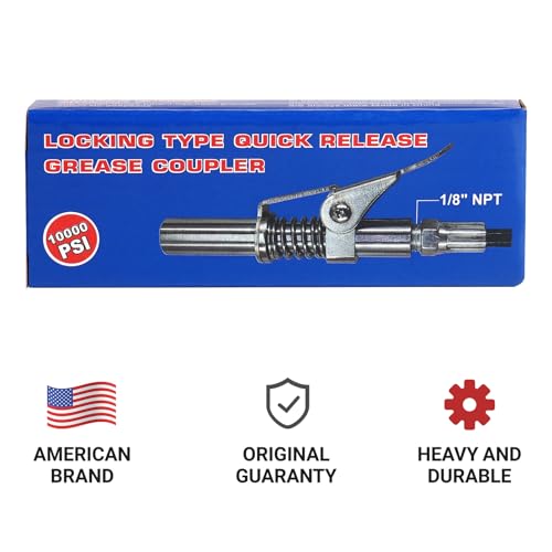 OKYOUK World's Smallest Grease Gun Coupler (Only 0.53 "),High Pressure Quick Release Grease Tips,Fit All 1/8" NPT Manual/Electric Grease Gun (Grease Gun Coupler) - Image 5