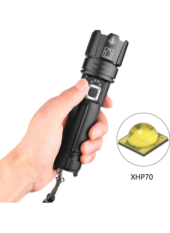 Power Display Strong Light Flashlight Black 16.2x4.3x3.2cm - Image 3