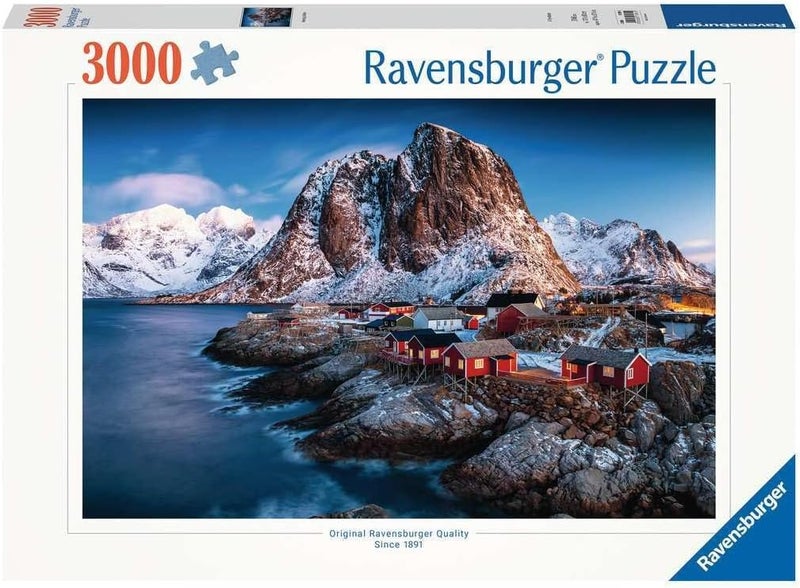 رافنسبورغر لغز Ravensburger Hamnoy Lofoten، 3000 قطعة، متعدد الألوان، 48 × 32 بوصة - Image 1