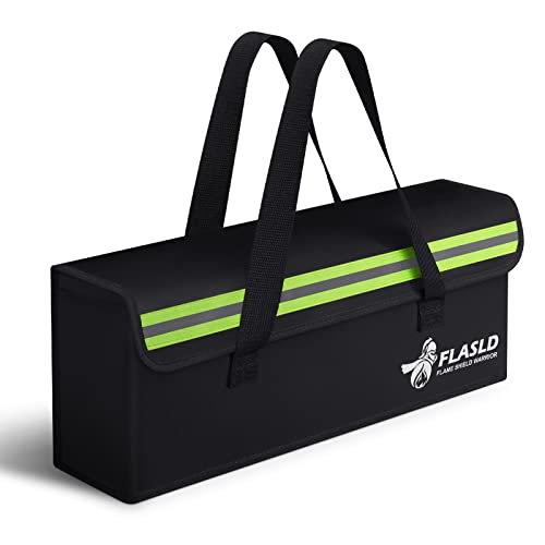 FLASLD E-Bike Battery Safe Bag Explosionproof - Large Capacity Fireproof Lipo Bag for Ebike Battery Charging and Storage (19.3 x 4.3 x 7in) - Image 1