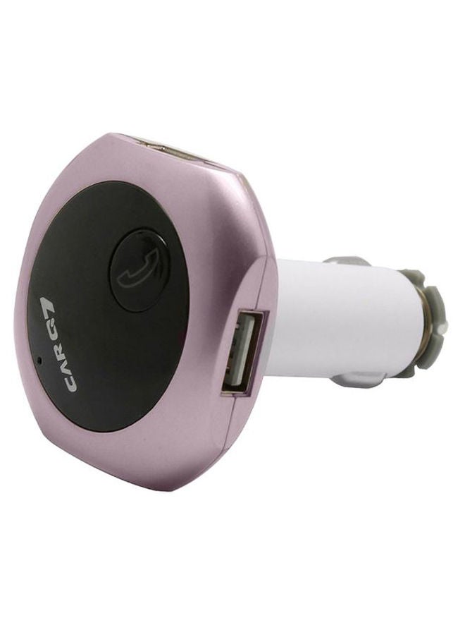 NIBEMINENT Dual USB Bluetooth Wireless FM Transmitter Car Charger Purple/White/Black