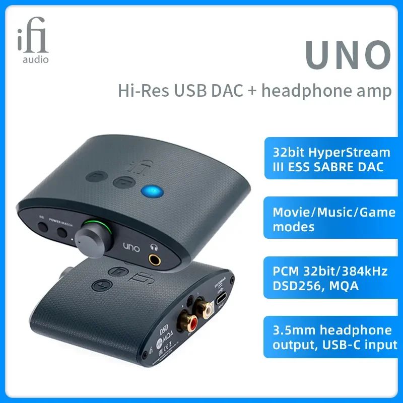 iFi Audio UNO Desktop All-in-One Decoding Amplifier, DSD MQA - Image 1