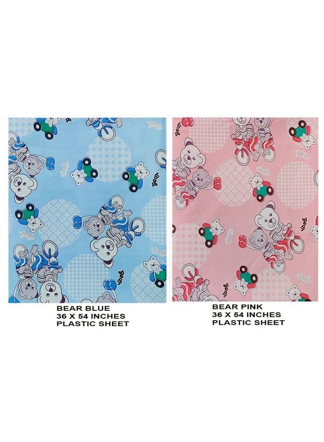 Ecosoft Plastic Sheetpvc Sheet For Kidsrubber Sheet For Babiesbed Wetting Protector(90 X 135 Cm) (Bear Pink & Blue)  - Image 3