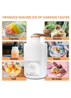 LEKORED LEKORED Shaved Ice Machine Snow Cone Machine Manual Portable Ice Crusher and Shaved Ice Machine with Free Ice Cube Trays  - Image 3
