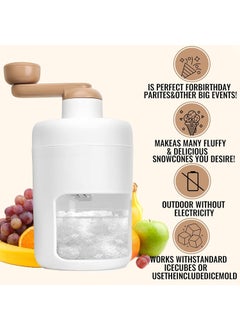 LEKORED LEKORED Shaved Ice Machine Snow Cone Machine Manual Portable Ice Crusher and Shaved Ice Machine with Free Ice Cube Trays  - Image 5