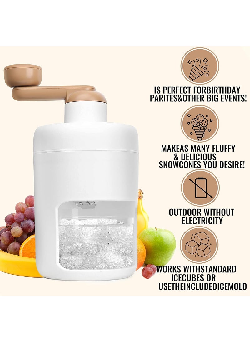 LEKORED - LEKORED Shaved Ice Machine Snow Cone Machine Manual Portable Ice Crusher and Shaved Ice Machine with Free Ice Cube Trays - Image 1