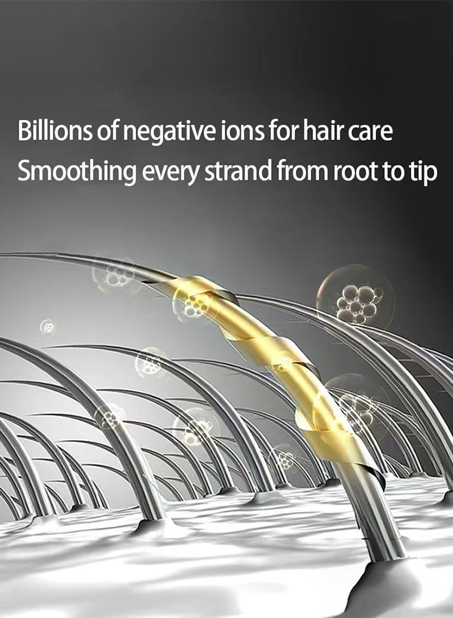 Univer Tang 1600W Hair Dryer - Leafless Negative Ionic Hair Dryer with Thermo-Control -  Fast Drying Supersonic High Speed Brushless Hairdryer for Salon Look - No Heat Damage, Low Noise Blow Dryer for Hair Quick Drying and efficient Styling with Magnetic Nozzle and holder - Image 3