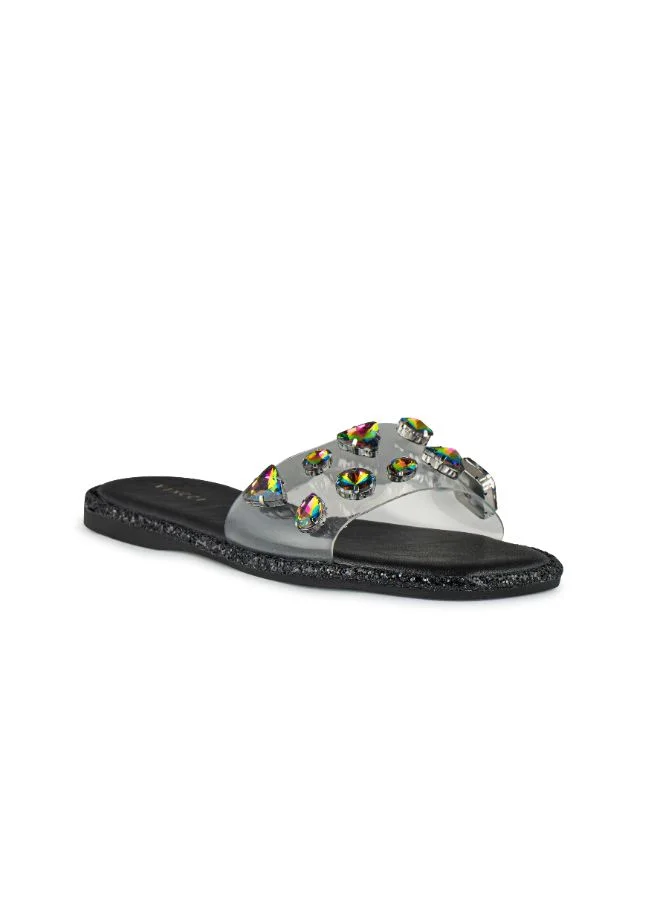 Vincci Studded Strap Flat Sandals