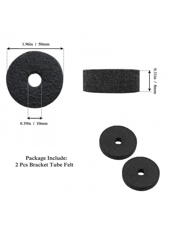 Meideal 21 Pieces Cymbal Replacement Accessories Cymbal Stand Sleeves Cymbal Felts with Cymbal Washer & Base Wing Nuts Replacement for Drum Set (Black) - Image 4