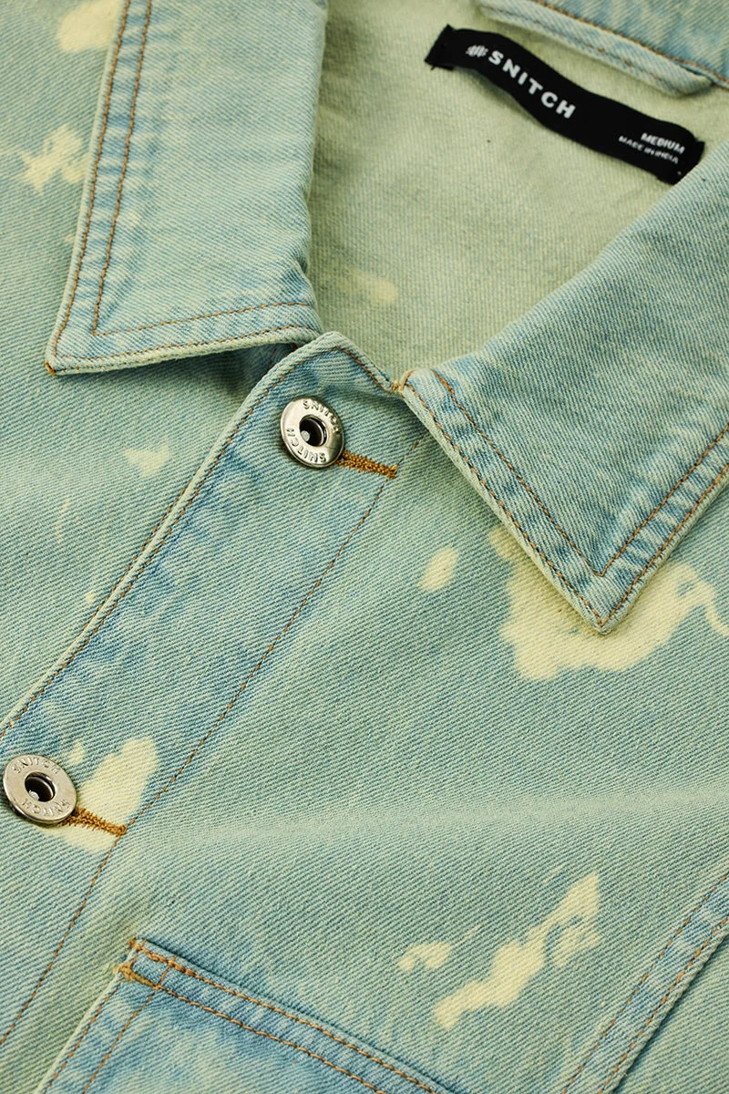 SNITCH  Double Pocket Acid Wash Denim Jacket for Men | Best Price UAE