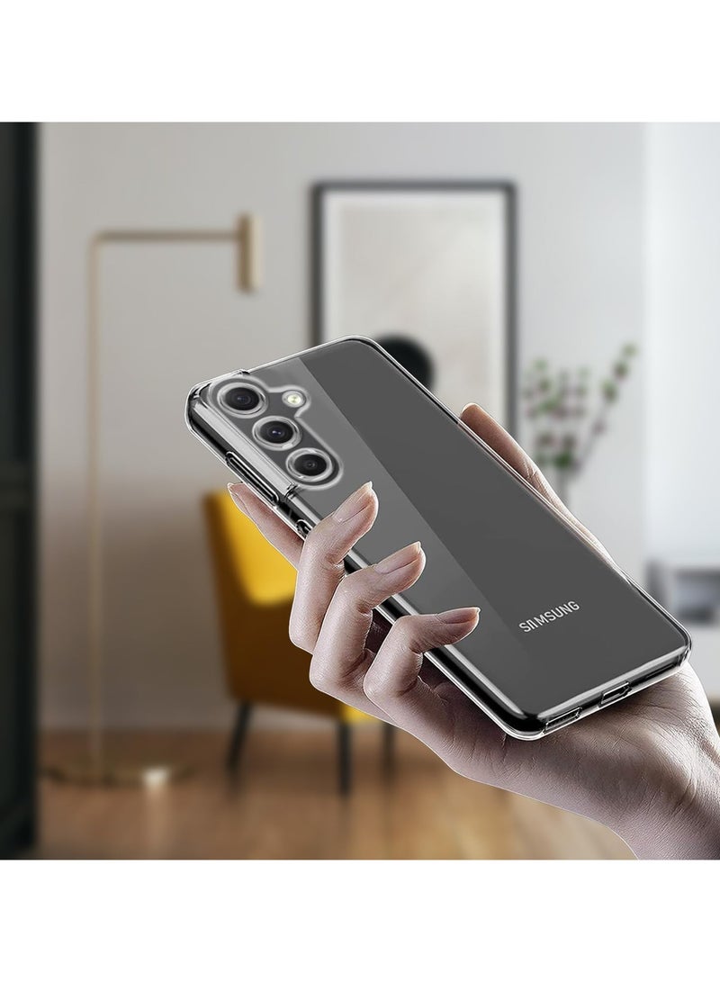 Back Cover Soft Case for Samsung Galaxy S25 5G Best Camera Protection Inbuilt Dust Plugs & Anti-Slip Grip Ultra Clear Slim Back Cover for Samsung S25 5G Silicone,Transparent